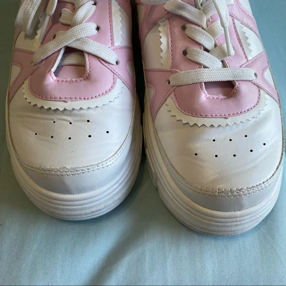 Koi Footwear Kawaii Platform Trainers sneakers pink and white - Picture 6 of 9
